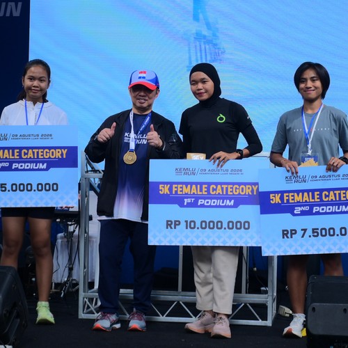 Race photo from KEMLU RUN 2026