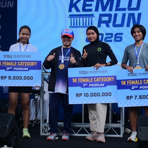 Race photo from KEMLU RUN 2026