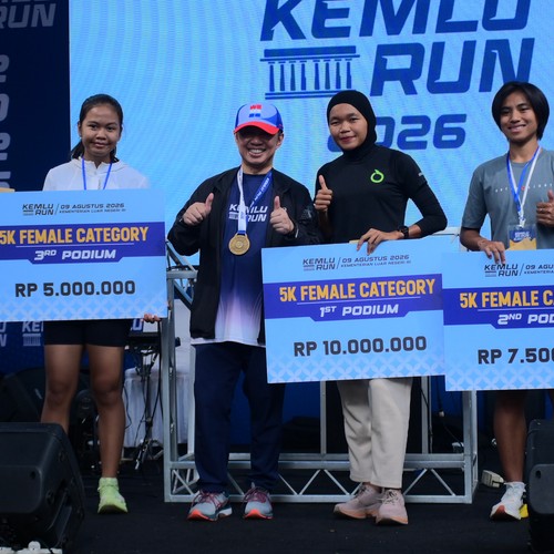 Race photo from KEMLU RUN 2026