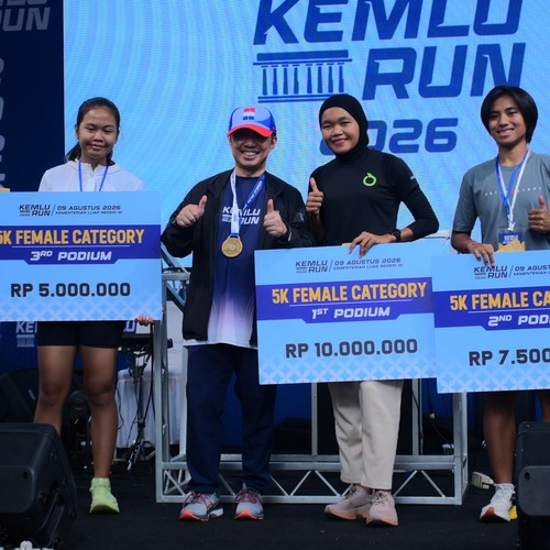 Race photo from KEMLU RUN 2026
