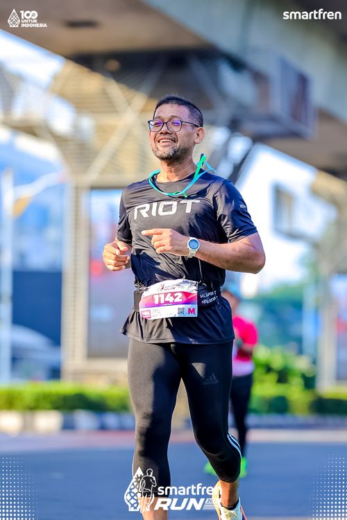 Race photo from Smartfren Run 2025 