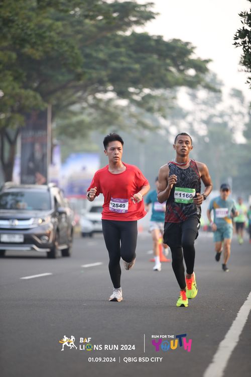 Race photo from BAF LIONS RUN 2024