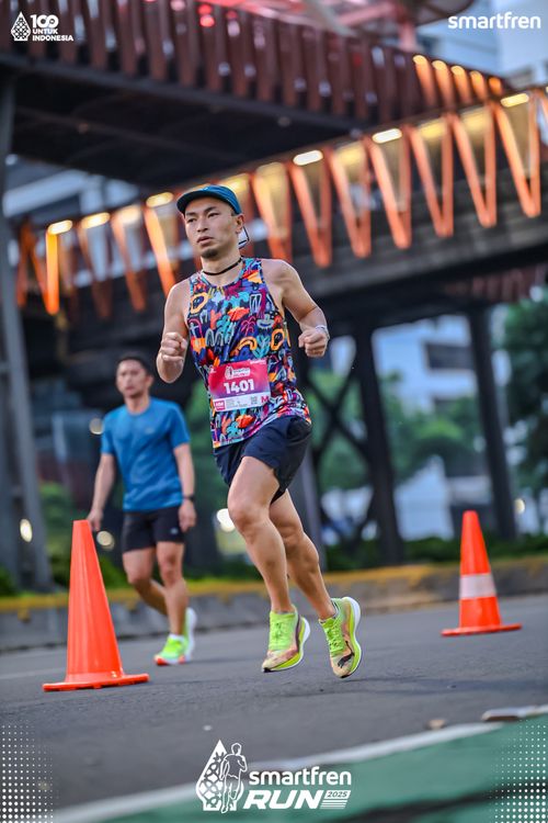Race photo from Smartfren Run 2025 