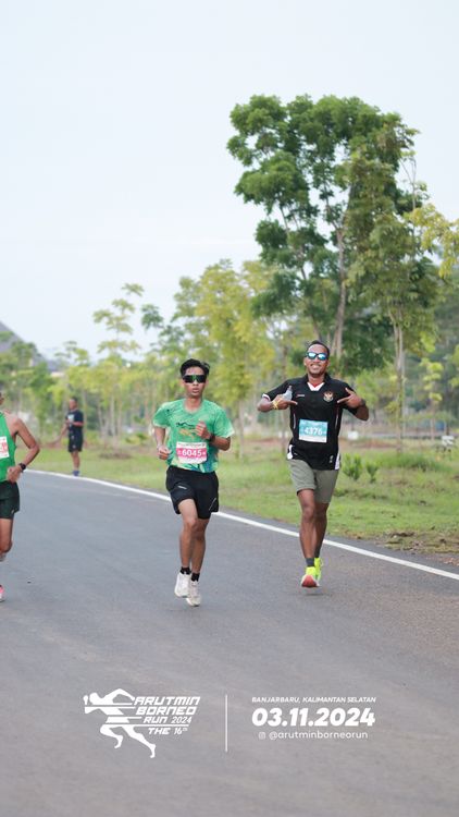 Race photo from Arutmin Borneo Run 2024