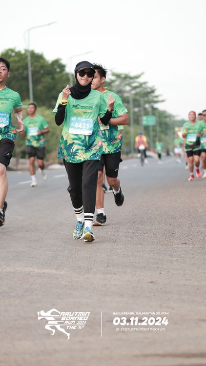 Race photo from Arutmin Borneo Run 2024
