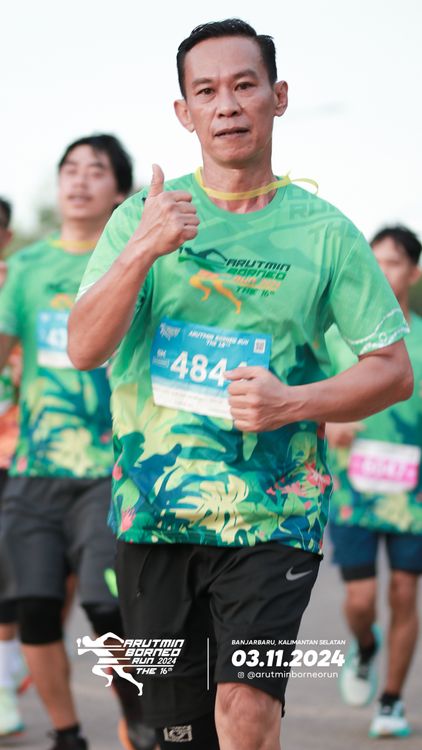 Race photo from Arutmin Borneo Run 2024