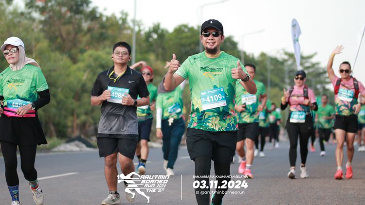 Race photo from Arutmin Borneo Run 2024