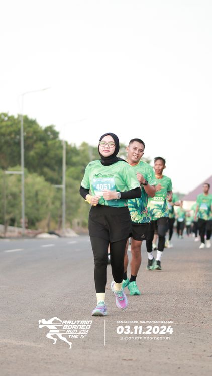 Race photo from Arutmin Borneo Run 2024