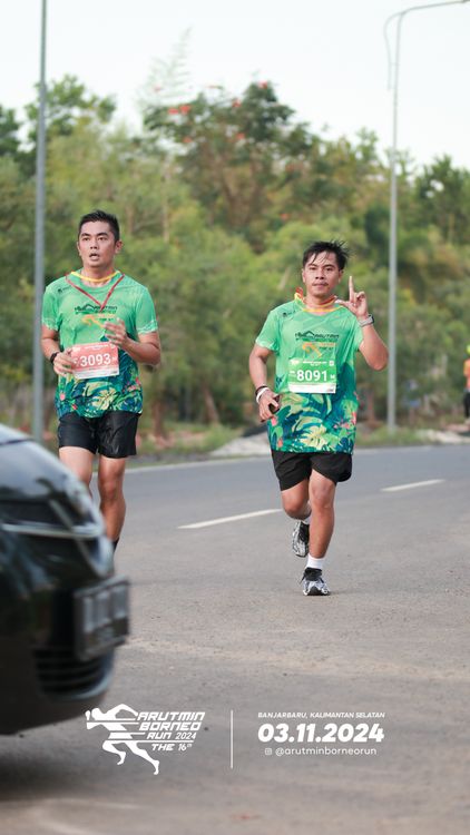 Race photo from Arutmin Borneo Run 2024