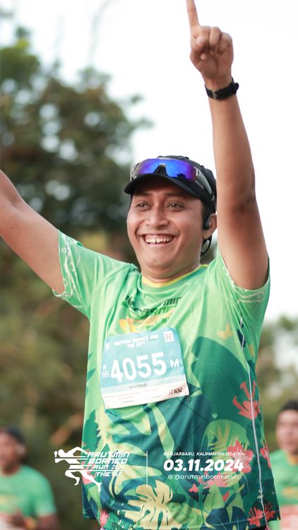 Race photo from Arutmin Borneo Run 2024