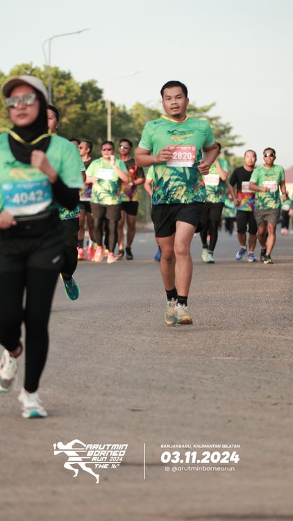 Race photo from Arutmin Borneo Run 2024