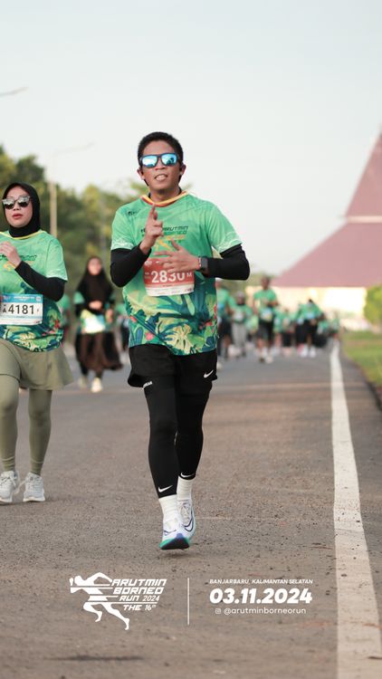 Race photo from Arutmin Borneo Run 2024