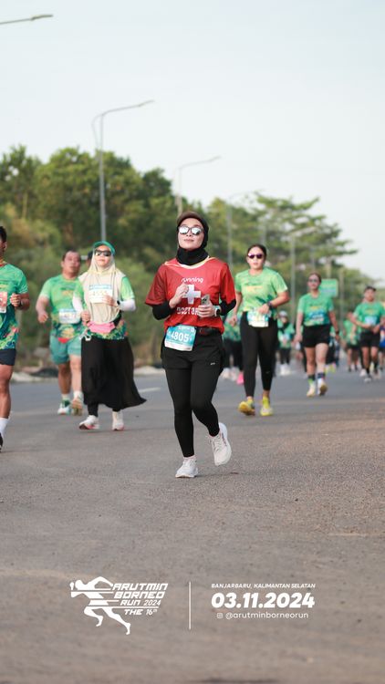 Race photo from Arutmin Borneo Run 2024