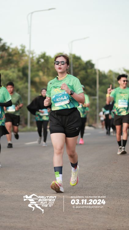 Race photo from Arutmin Borneo Run 2024