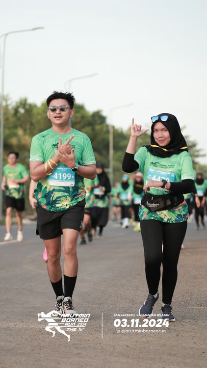 Race photo from Arutmin Borneo Run 2024