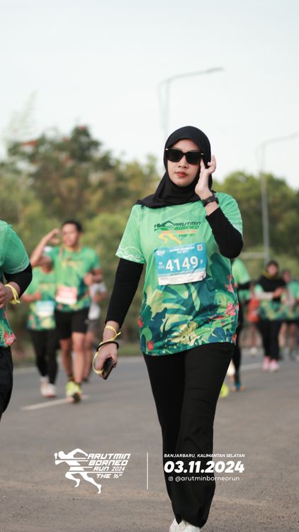 Race photo from Arutmin Borneo Run 2024