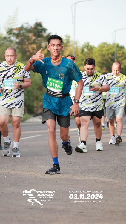 Race photo from Arutmin Borneo Run 2024