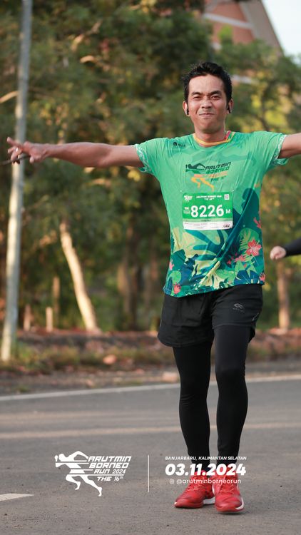 Race photo from Arutmin Borneo Run 2024