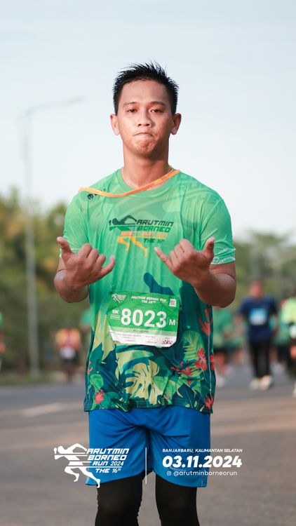 Race photo from Arutmin Borneo Run 2024