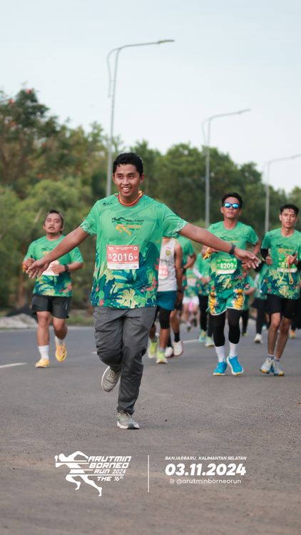 Race photo from Arutmin Borneo Run 2024