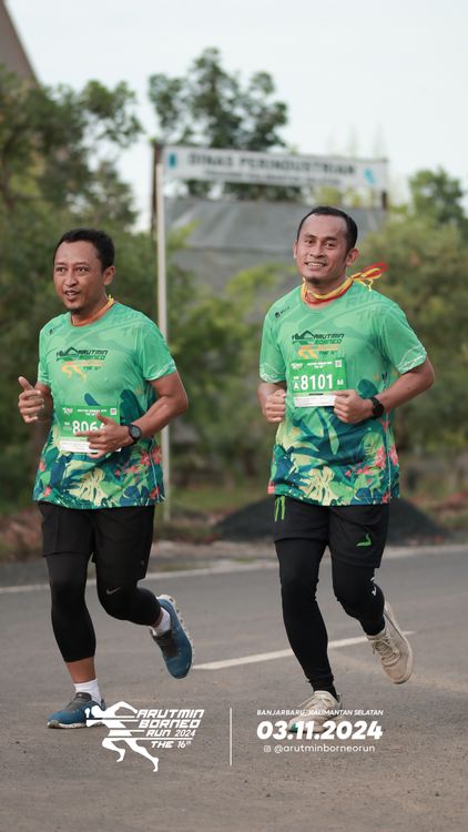Race photo from Arutmin Borneo Run 2024