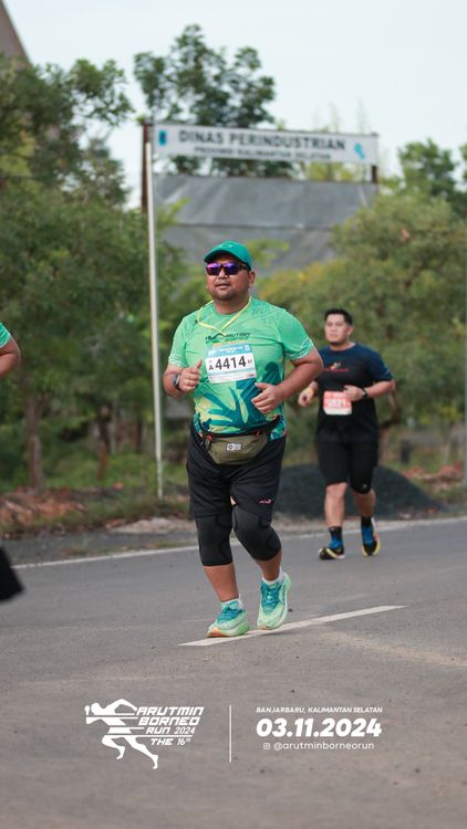 Race photo from Arutmin Borneo Run 2024
