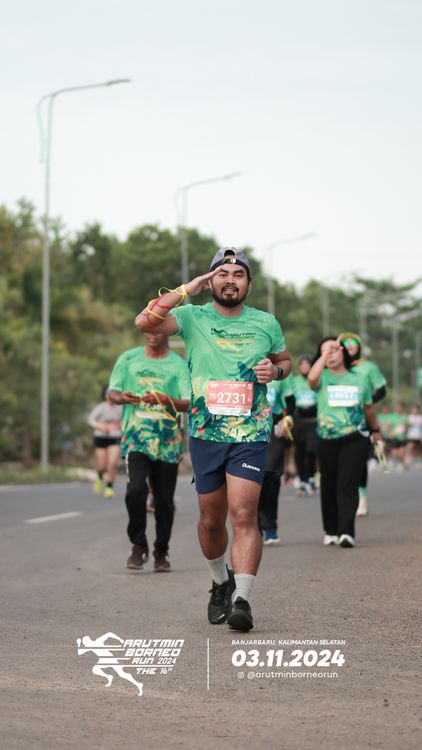 Race photo from Arutmin Borneo Run 2024