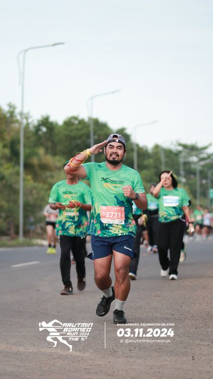 Race photo from Arutmin Borneo Run 2024