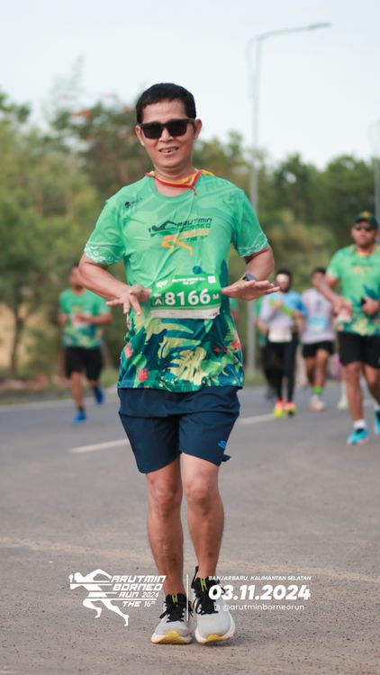 Race photo from Arutmin Borneo Run 2024