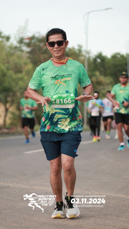 Race photo from Arutmin Borneo Run 2024
