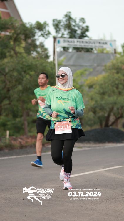 Race photo from Arutmin Borneo Run 2024