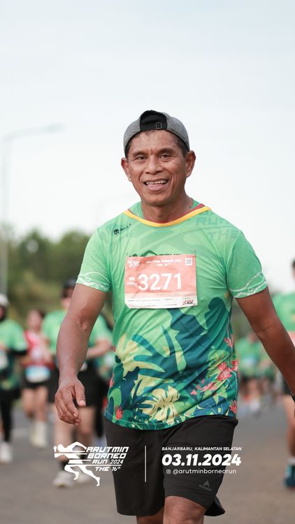 Race photo from Arutmin Borneo Run 2024