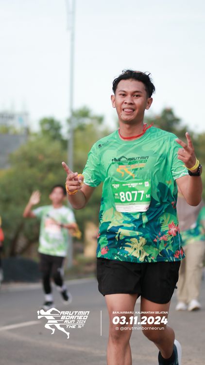 Race photo from Arutmin Borneo Run 2024