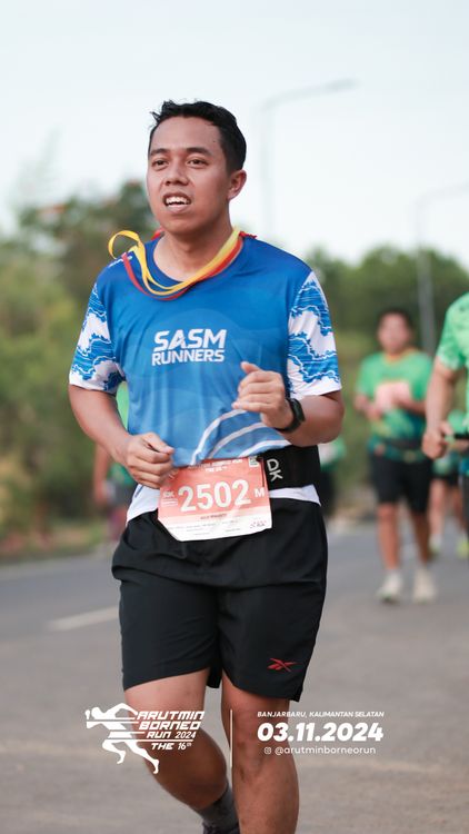Race photo from Arutmin Borneo Run 2024