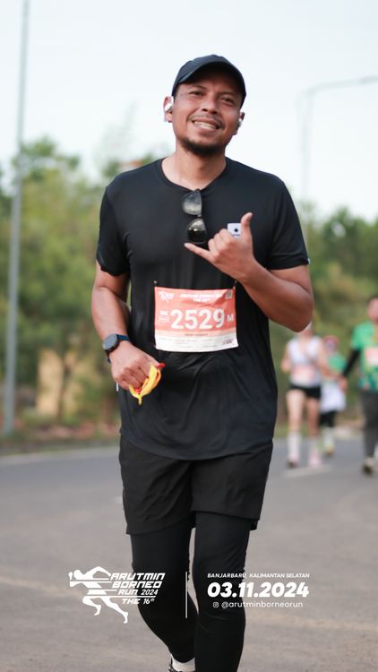Race photo from Arutmin Borneo Run 2024