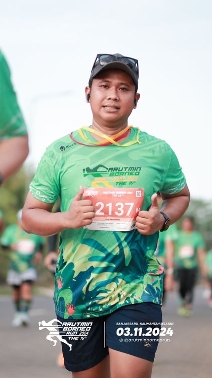 Race photo from Arutmin Borneo Run 2024