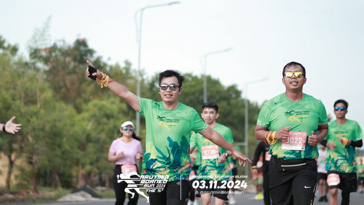 Race photo from Arutmin Borneo Run 2024