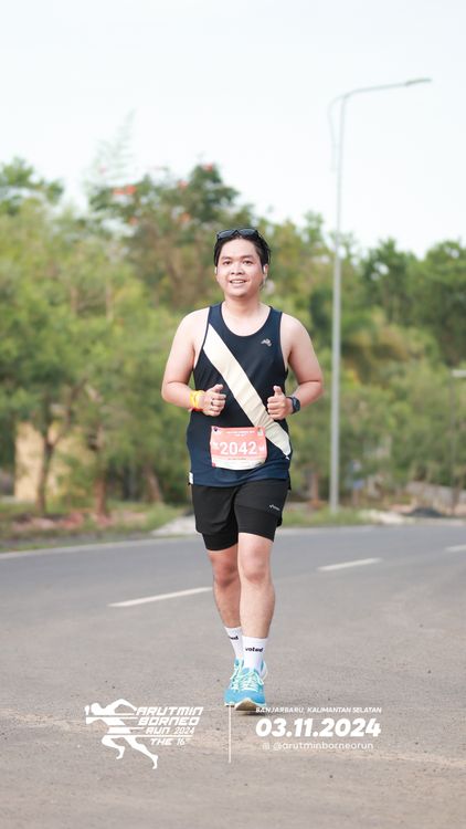 Race photo from Arutmin Borneo Run 2024