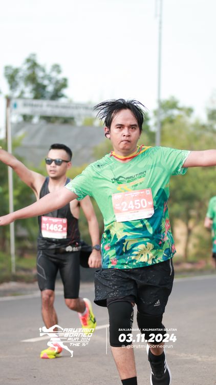 Race photo from Arutmin Borneo Run 2024