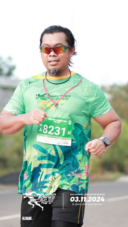 Race photo from Arutmin Borneo Run 2024