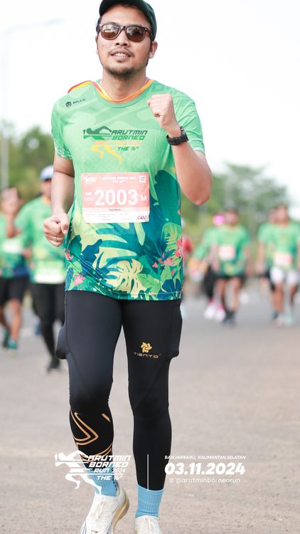 Race photo from Arutmin Borneo Run 2024