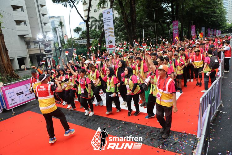 Race photo from Smartfren Run 2024