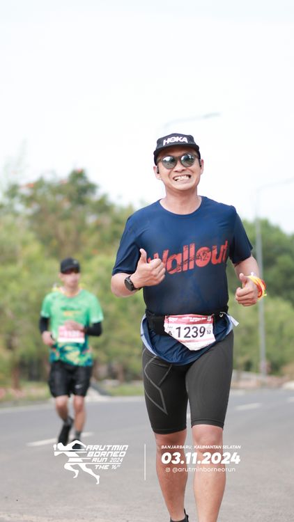 Race photo from Arutmin Borneo Run 2024