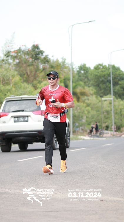 Race photo from Arutmin Borneo Run 2024