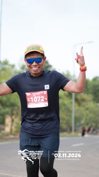 Race photo from Arutmin Borneo Run 2024