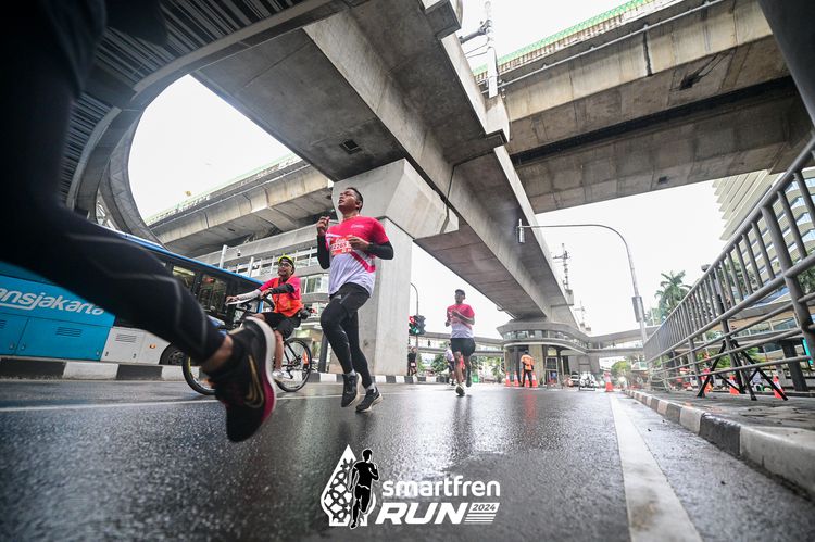 Race photo from Smartfren Run 2024
