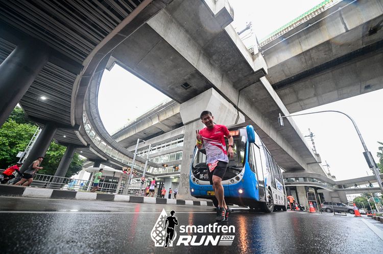 Race photo from Smartfren Run 2024