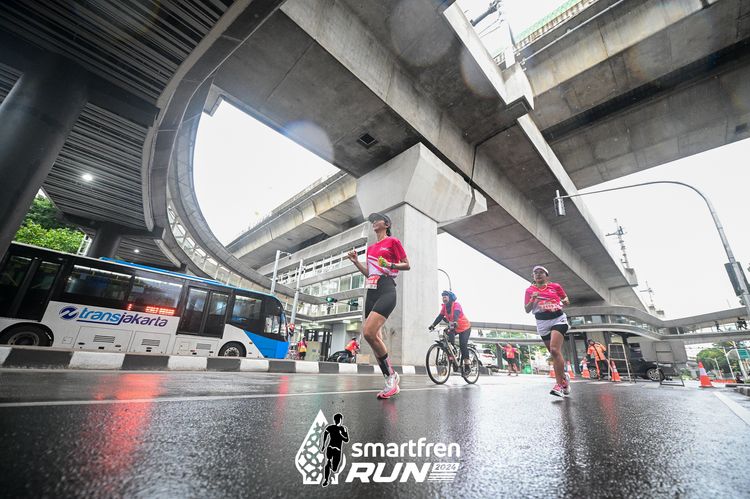 Race photo from Smartfren Run 2024