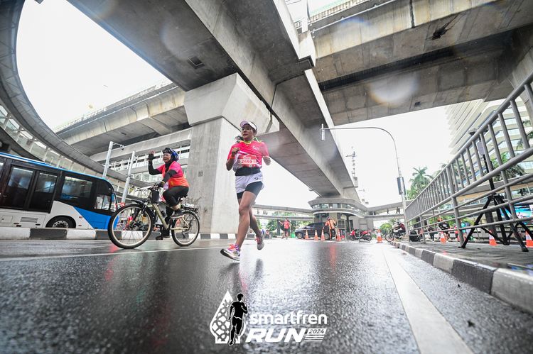 Race photo from Smartfren Run 2024