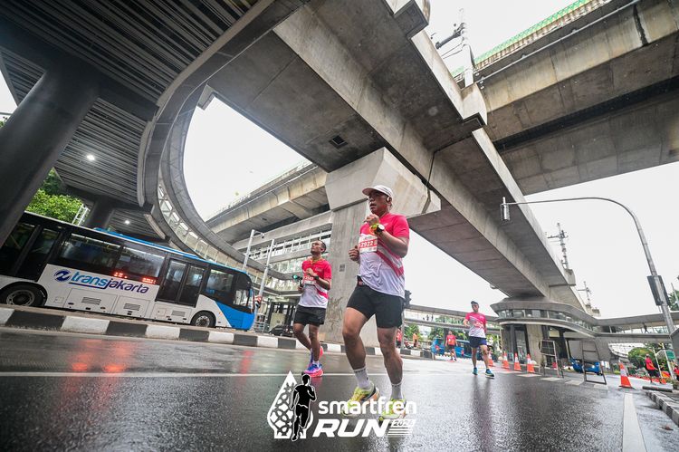 Race photo from Smartfren Run 2024
